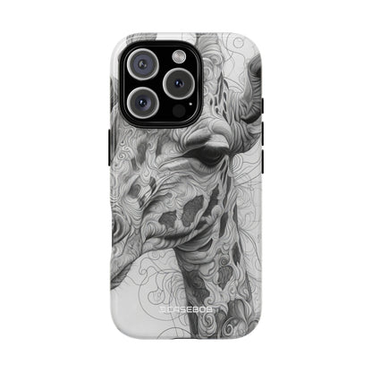 Monochrome Giraffe: Intricate Elegance - for iPhone 16