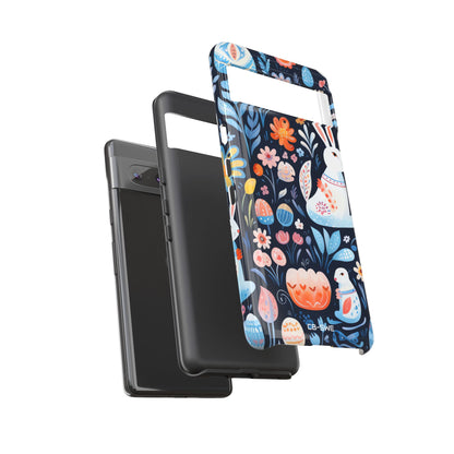 Bunnies Play Among Flowers - Google Pixel Case