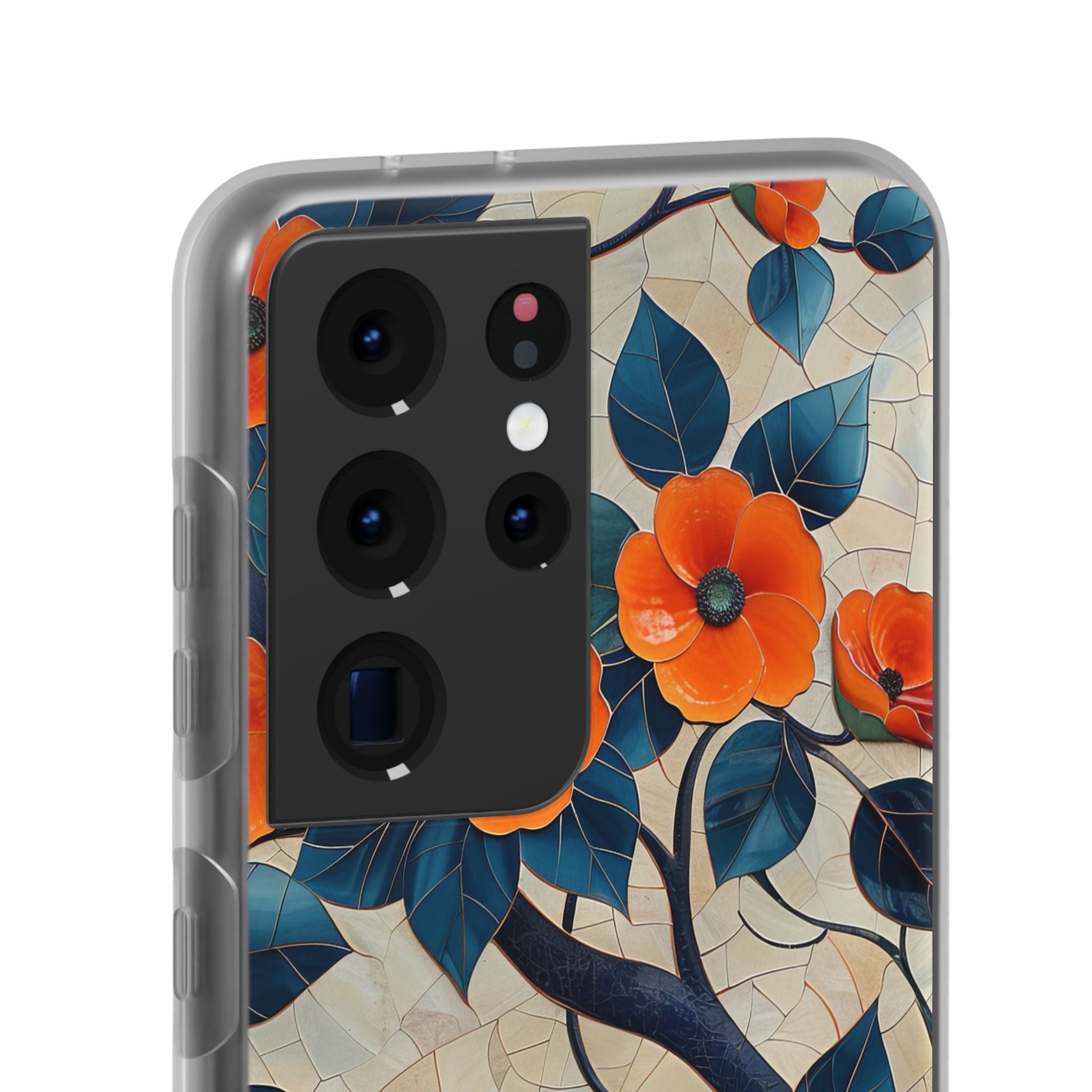 Orange Blossoms Mosaic Harmony Samsung S21 - Flexi Phone Case