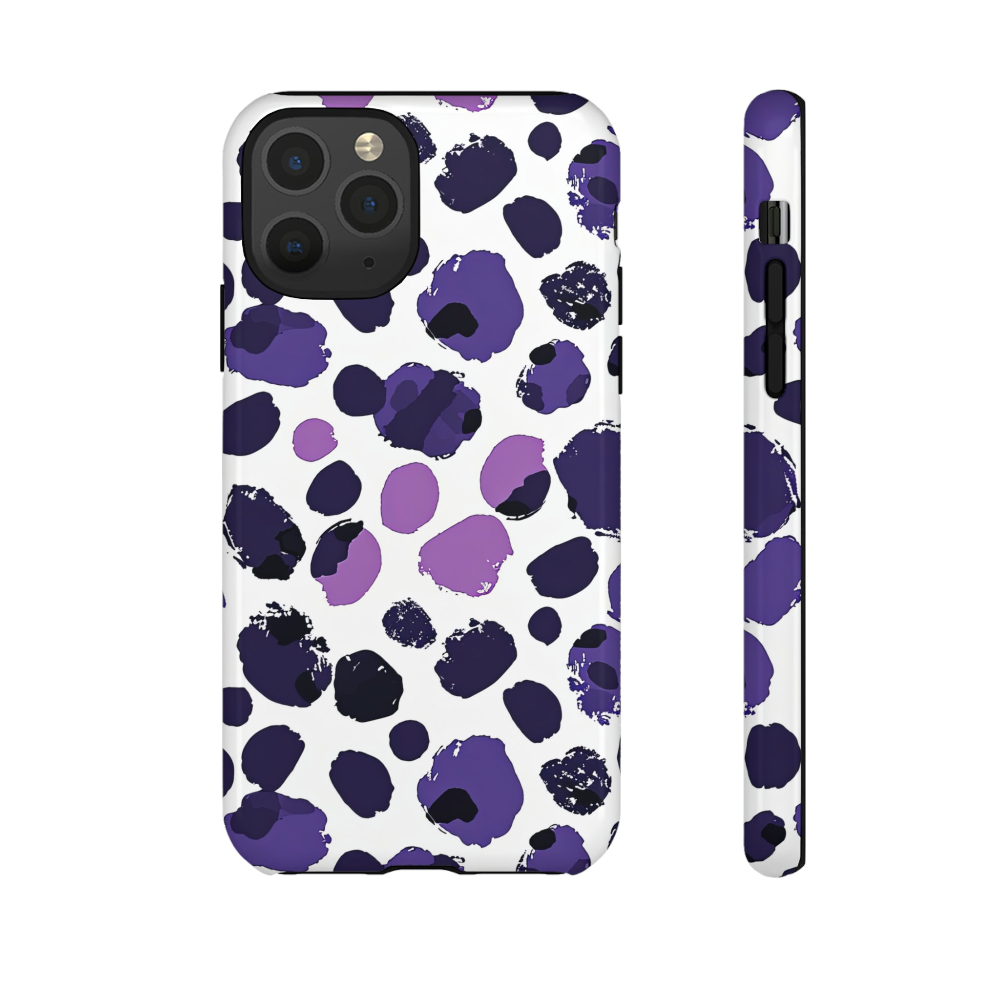 Purple Dots Abstract Minimal Case - Protective Phone Case