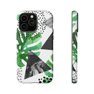 Grunge Green Tropical - Protective Phone Case