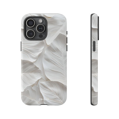 Elegant Leaf Relief - iPhone Case