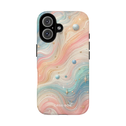 Iridescent Swirls iPhone 16 Plus Case - Tough