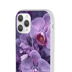 Strahlendes Orchideen-Design | Handyhülle für iPhone (flexible Hülle) 