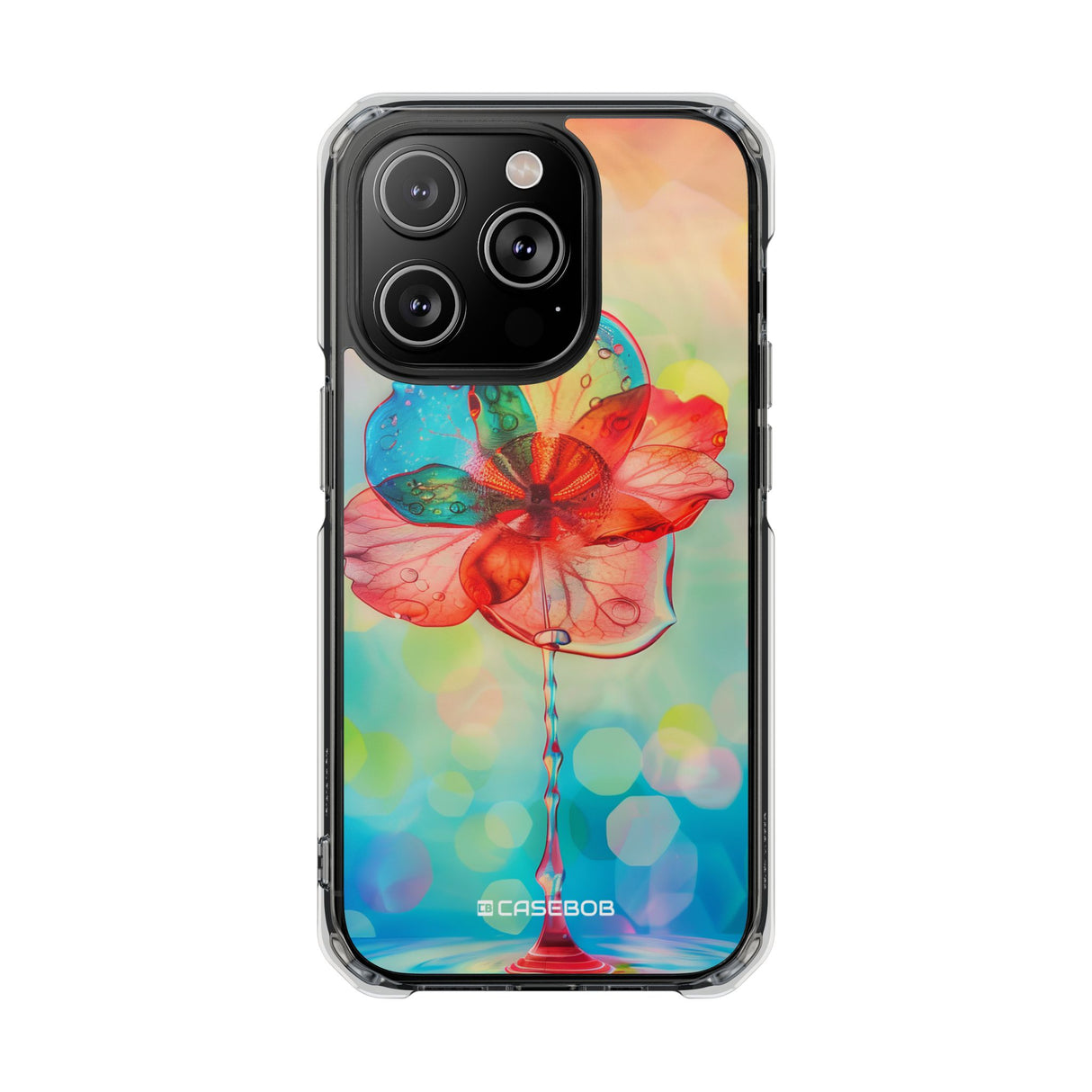 Dreamy Liquid Bloom - Phone Case for iPhone (Clear Impact - Magnetic)