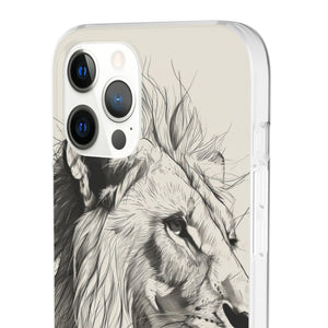 Majestic Linework Lion | Flexible Phone Case for iPhone