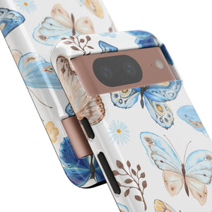 Flying Butterflies, Blue and Yellow iPhone case - Protective Phone Case