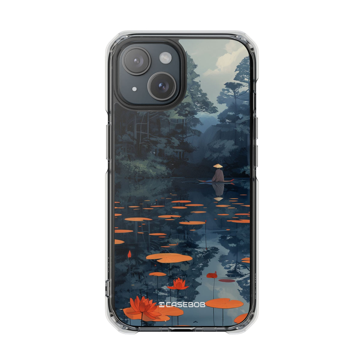 Tranquil Lotus Serenity – Handyhülle für iPhone (Clear Impact – Magnetisch)