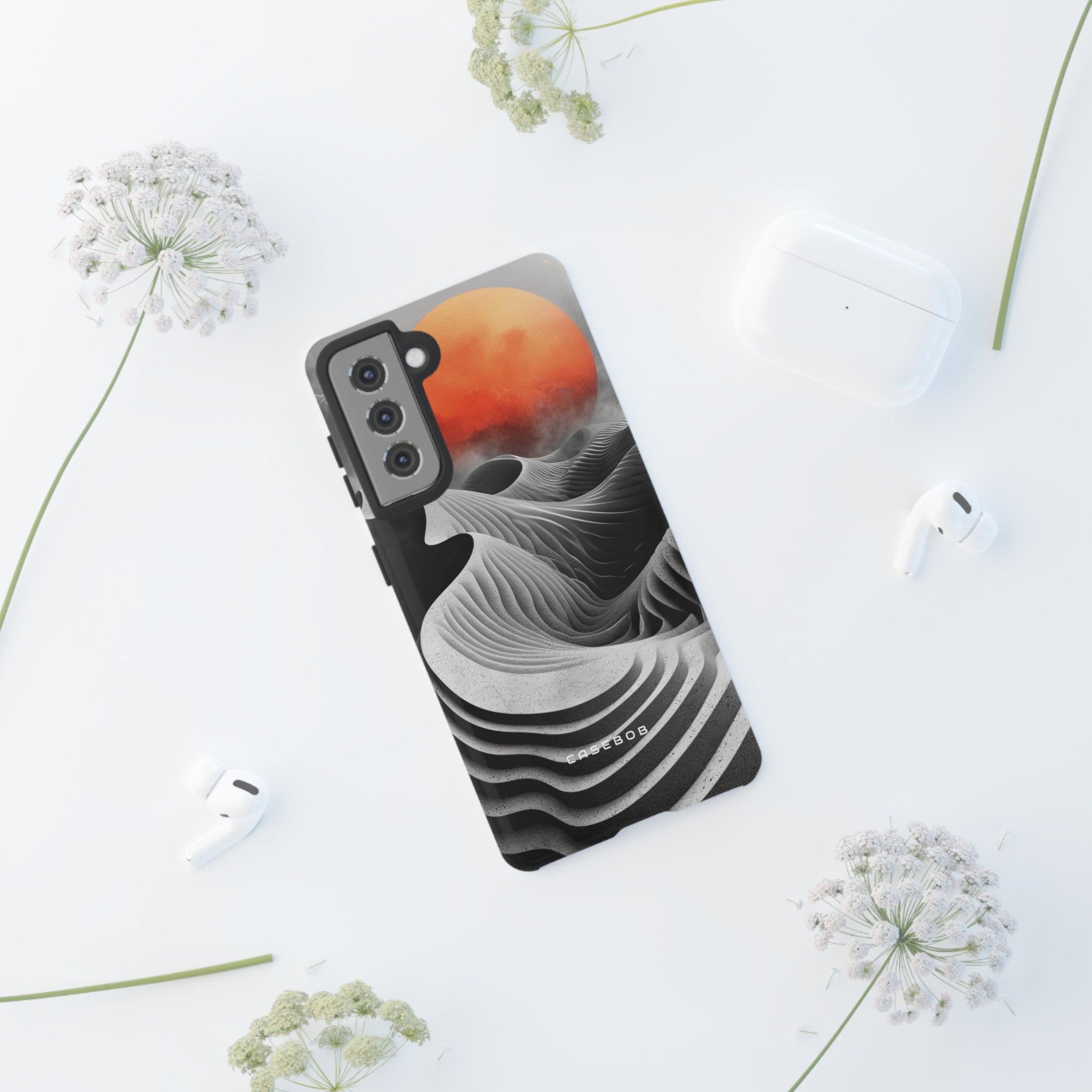 Orange Moon Illusion - Protective Phone Case