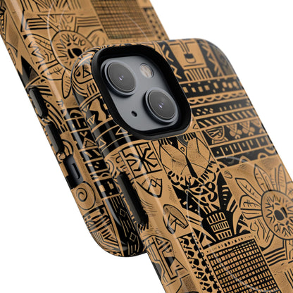 Tribal Faces iPhone 14 Case - Tough+