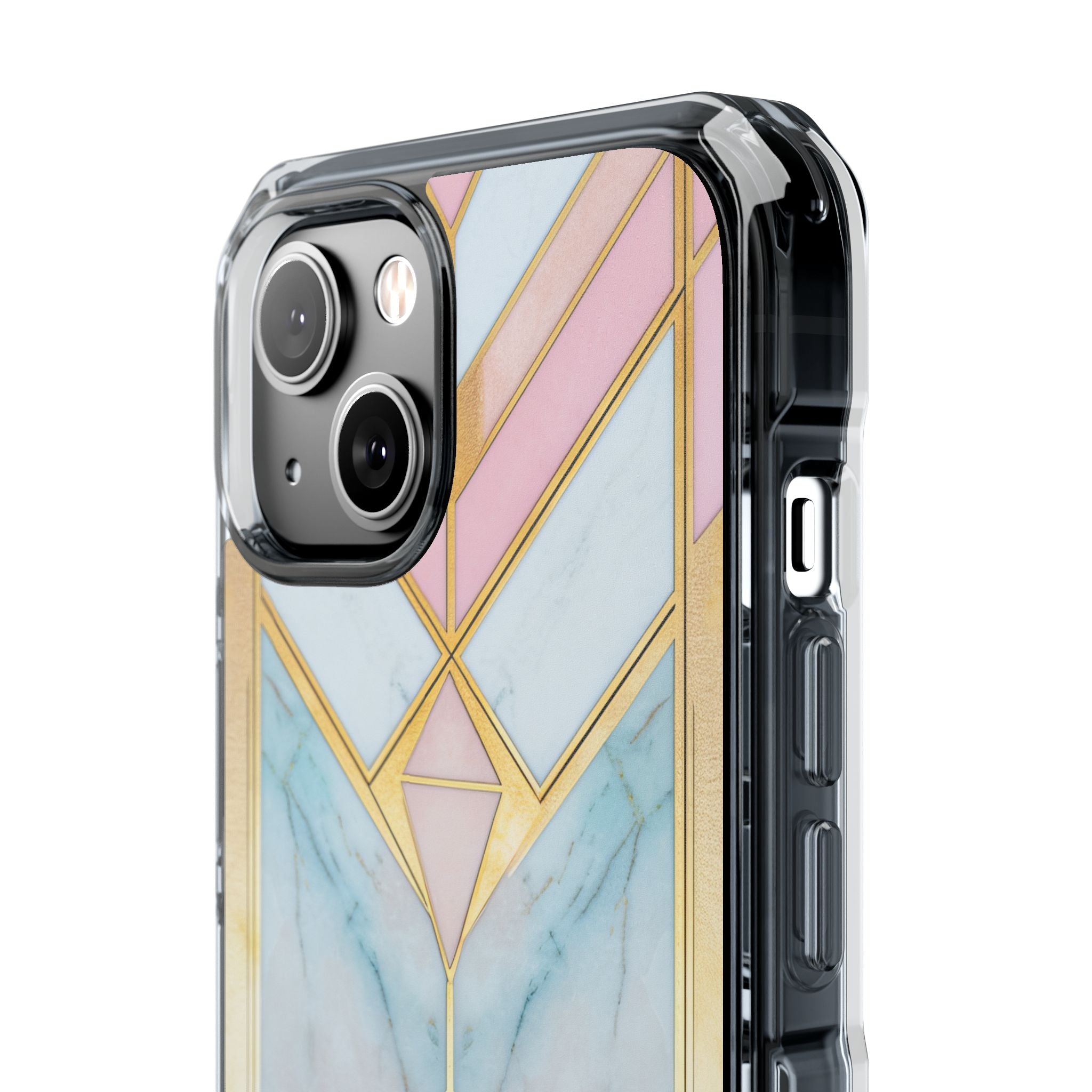 Gold Pink Art Deco - Clear Impact iPhone 14 Phone Case