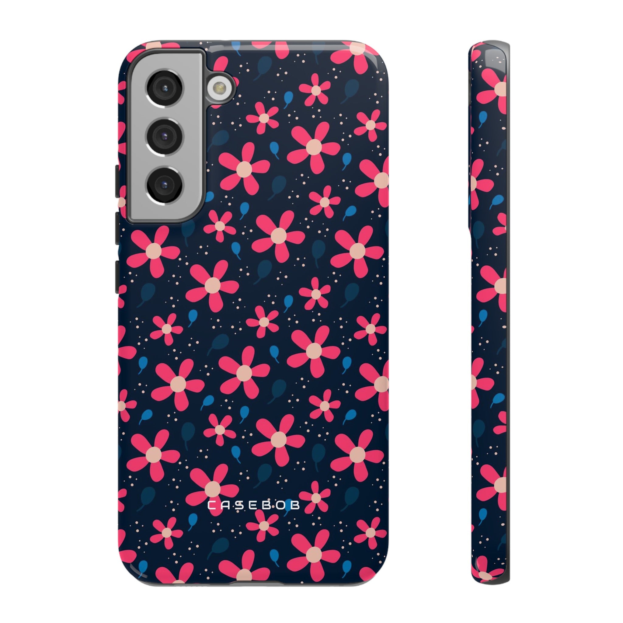 Pink Flower Pattern - Protective Phone Case