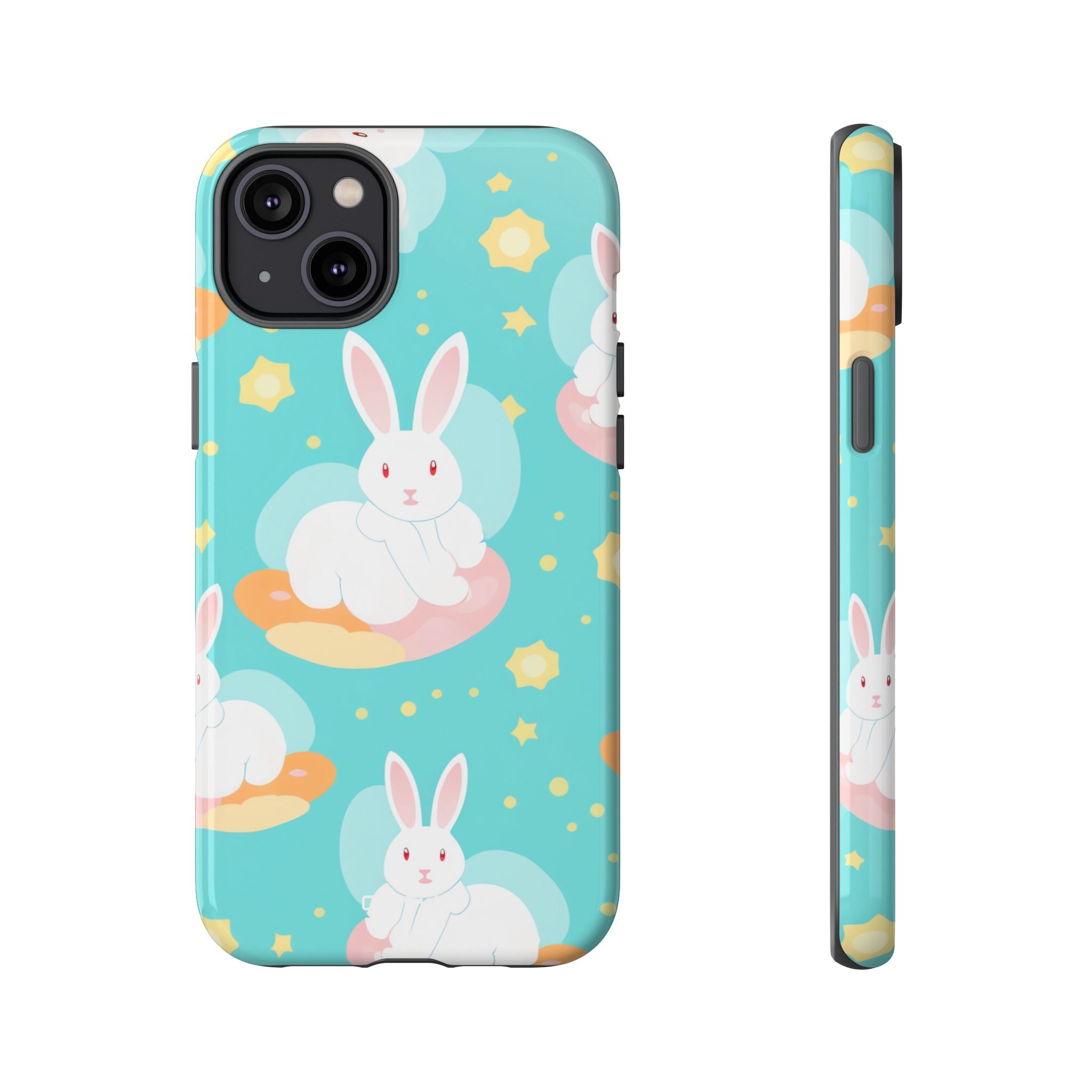 Bunnies Float Dreamily - iPhone Case