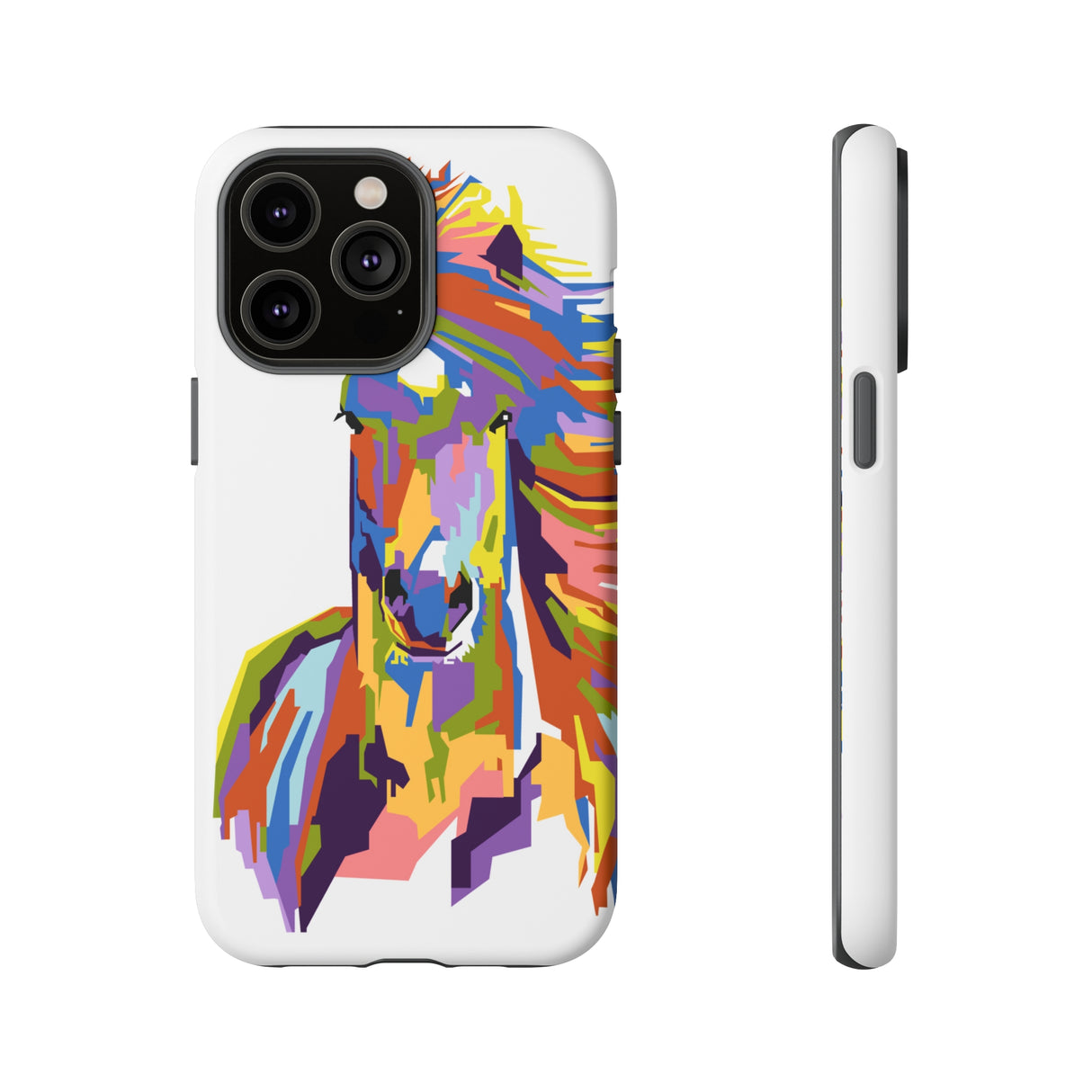 Horse Abstract Art iPhone Case (Protective) iPhone 14 Pro Max Matte Phone Case