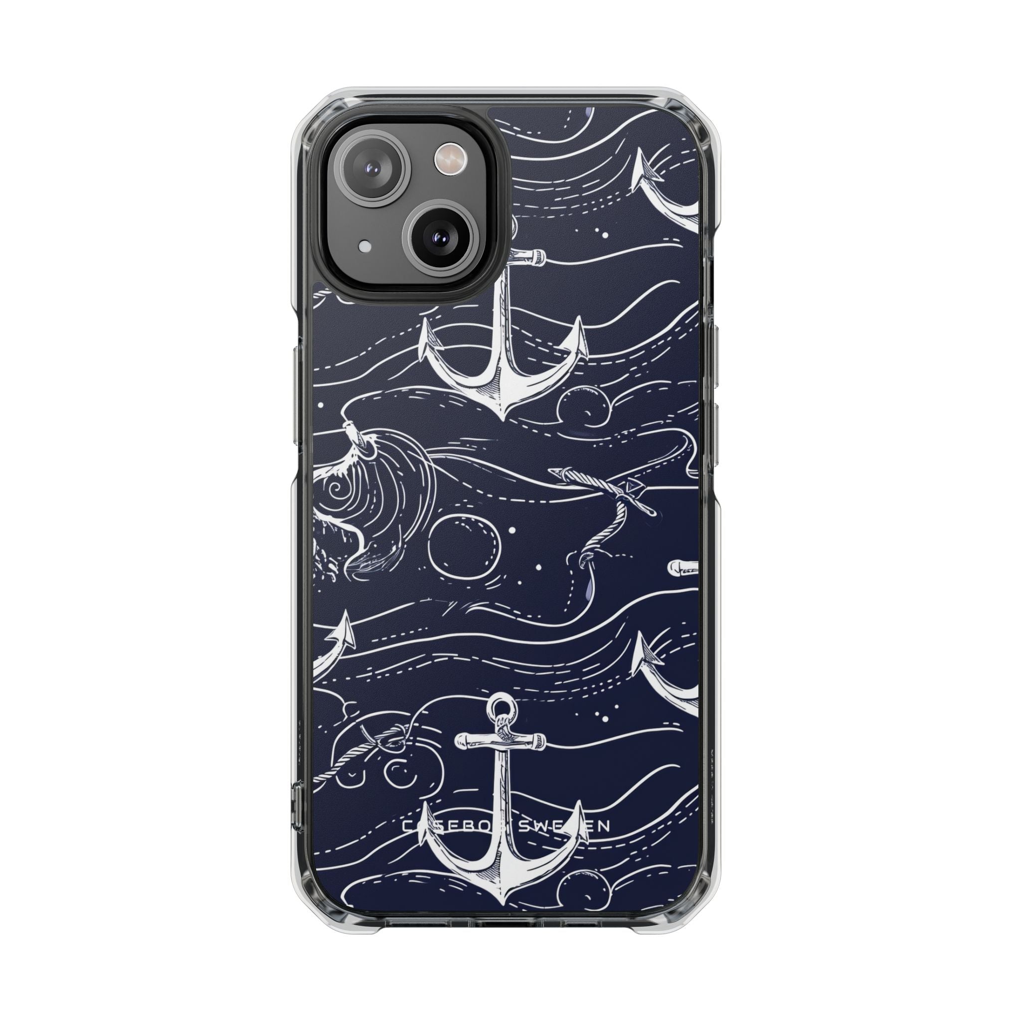 Gradient Anchorflow Waves iPhone 14 - Clear Impact Phone Case