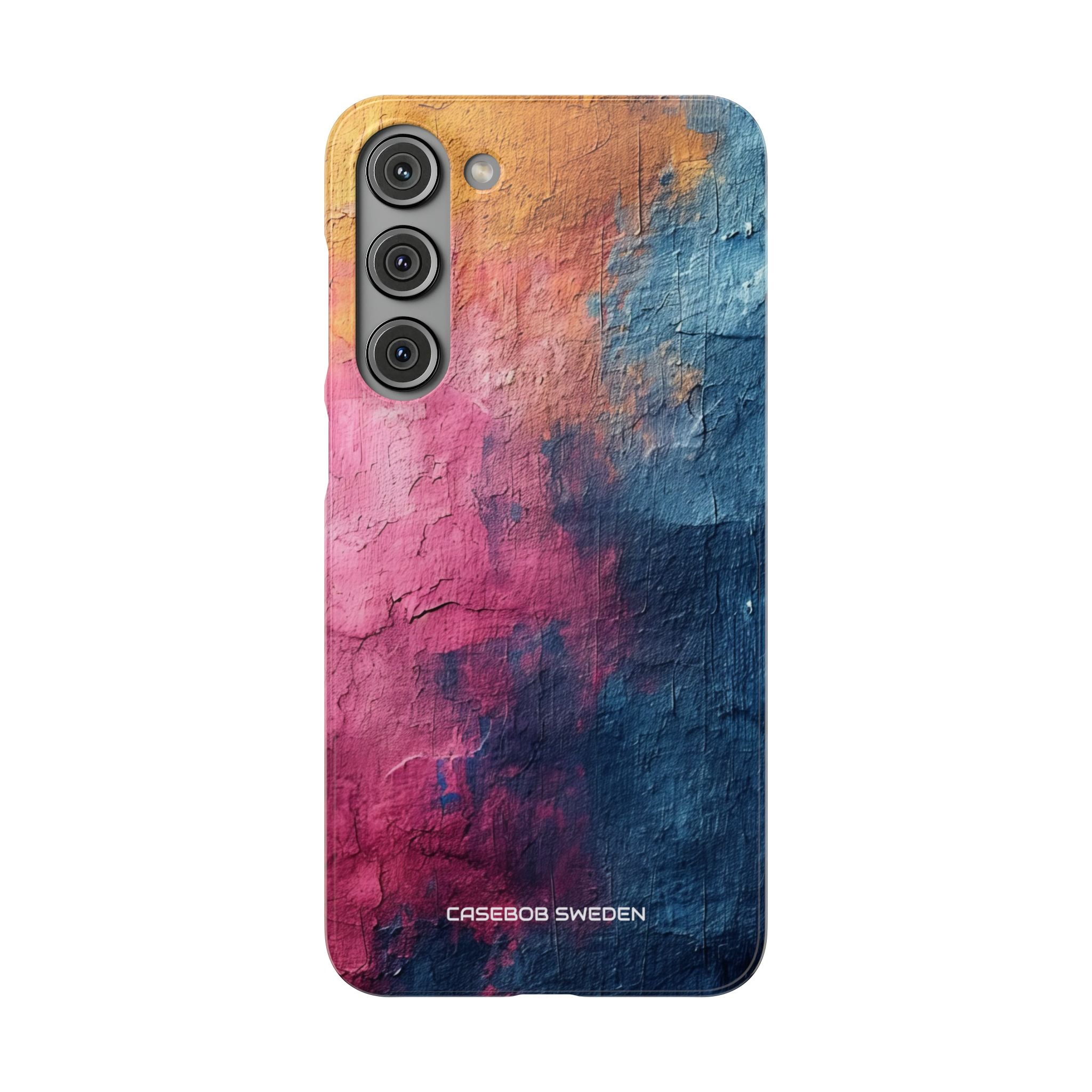 Blue Pink Abstract - Slim Samsung S23 Phone Case