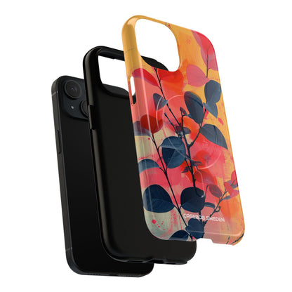 Yellow Botanical Splash - Tough + MagSafe® iPhone 15 Phone Case