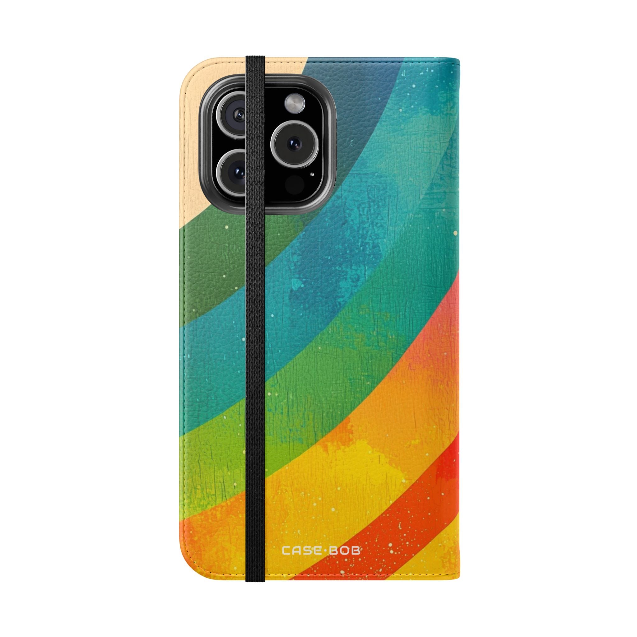 Curved Rainbow Breeze - iPhone 16 Max Case - Wallet