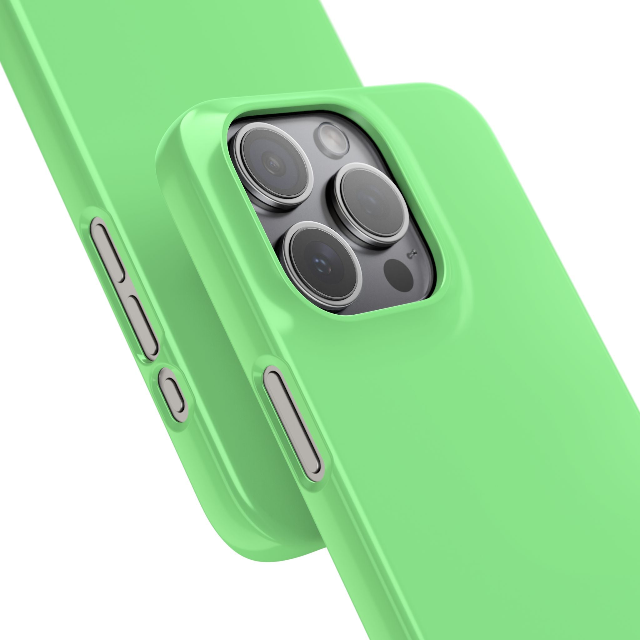 Pale Green iPhone 15 - Slim Phone Case