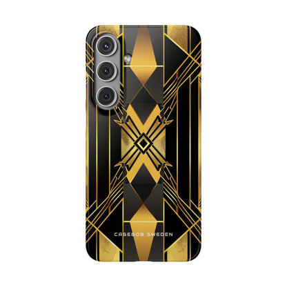 Golden Geometric Elegance Samsung S24 - Slim Phone Case