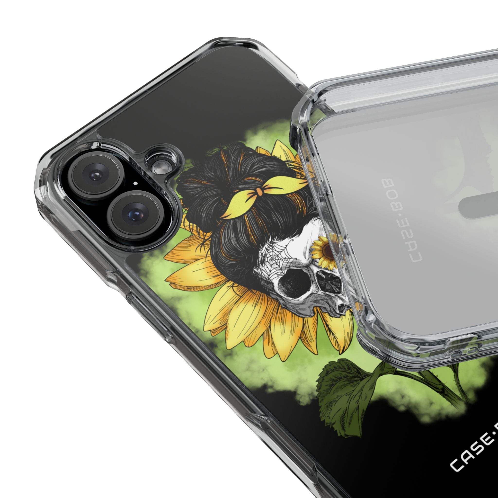 Sunflower Skull iPhone 16 Plus Case - Impact
