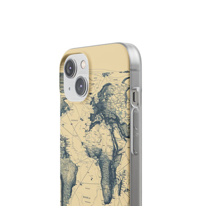 Vintage World Map | Flexible Phone Case for iPhone