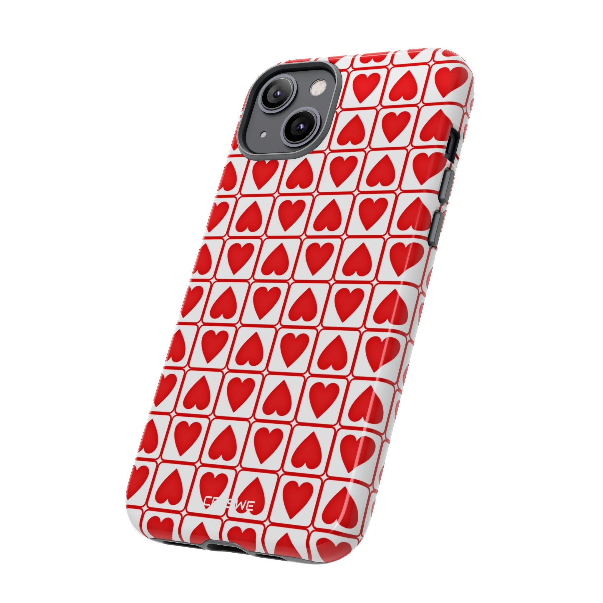 Hearts In Squares - iPhone Case