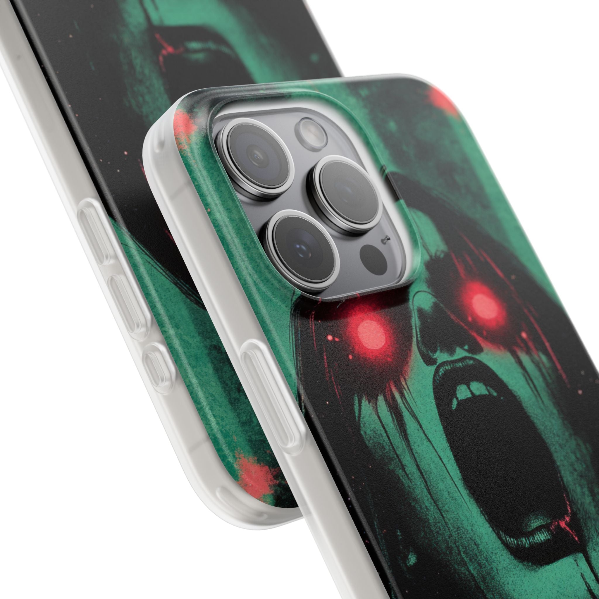 Haunting Glow of Gothic Eyes iPhone 15 - Flexi Phone Case