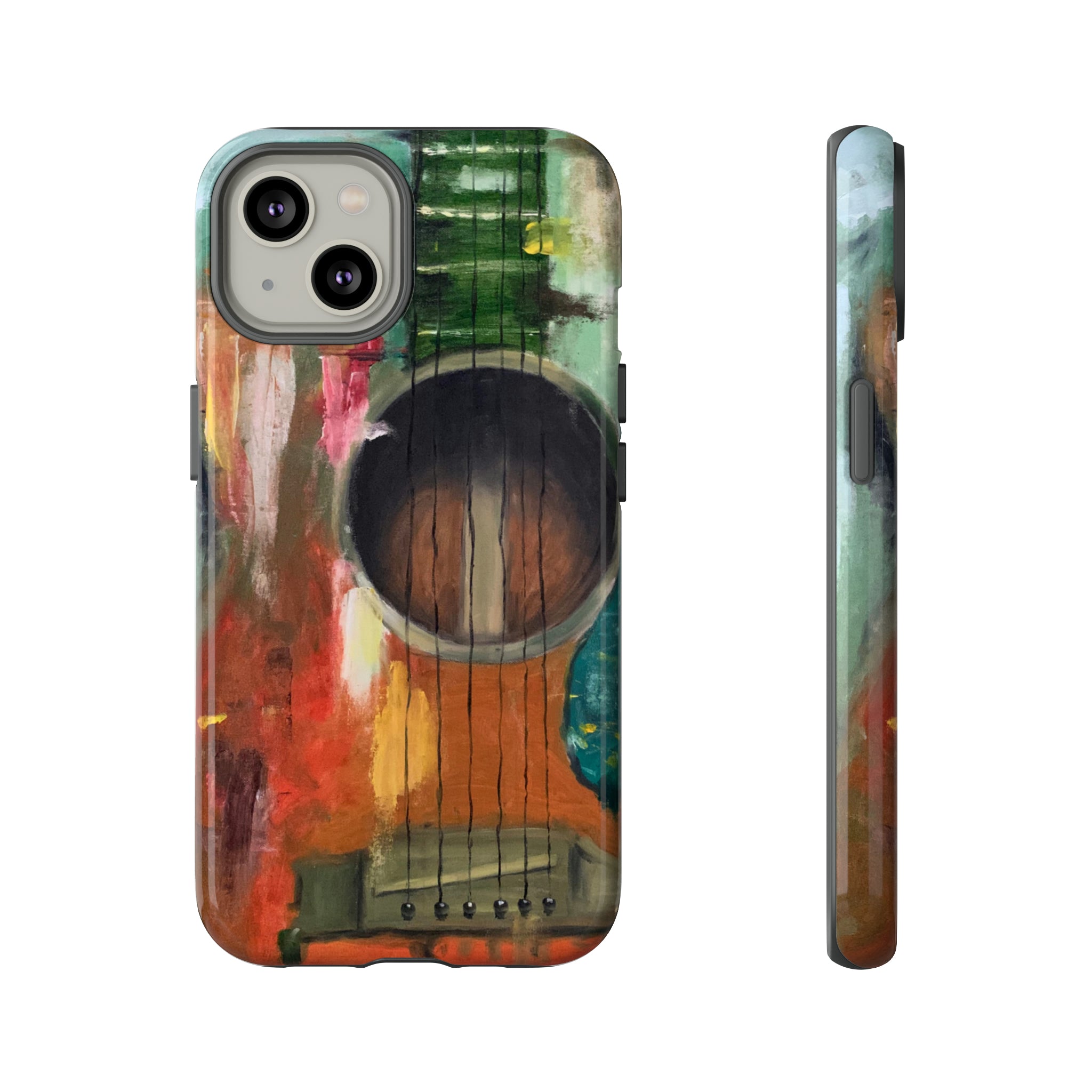 Oil painting - Guitar - Protective Phone Case