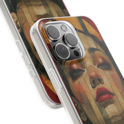 Bold Art Deco Portrait - Flexi iPhone 16 Phone Case