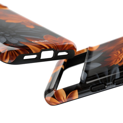 Graphical Orange Florals - Google Pixel Case