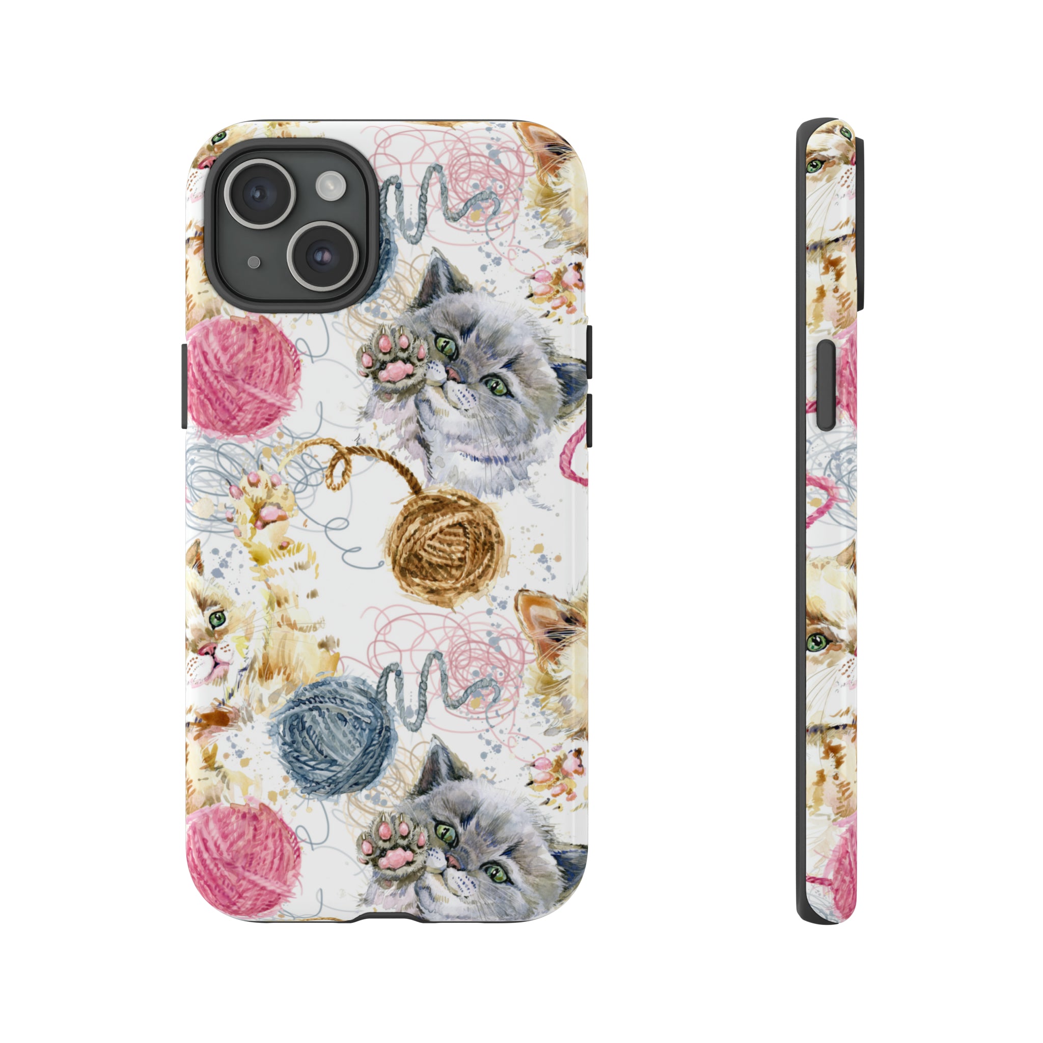 Cute Kitten Pattern - Protective Phone Case