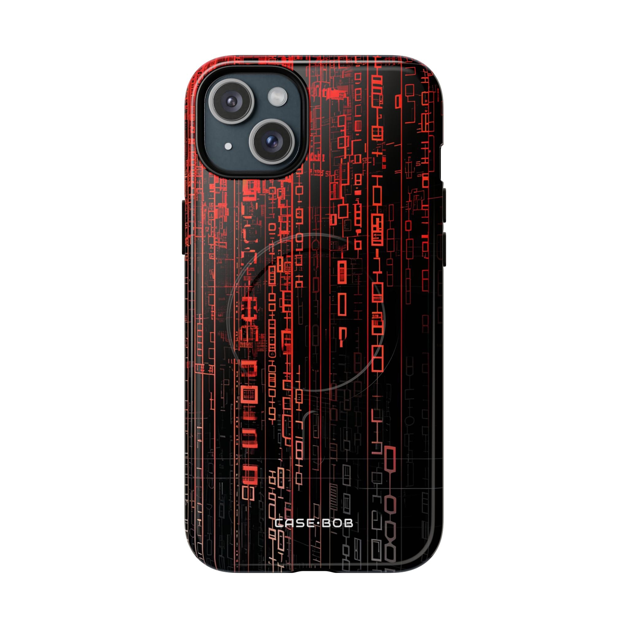 Crimson Glyphs iPhone 15 Plus Case - Tough+