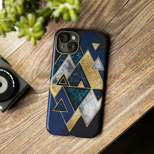 Dark Blue Geometric - Protective Phone Case