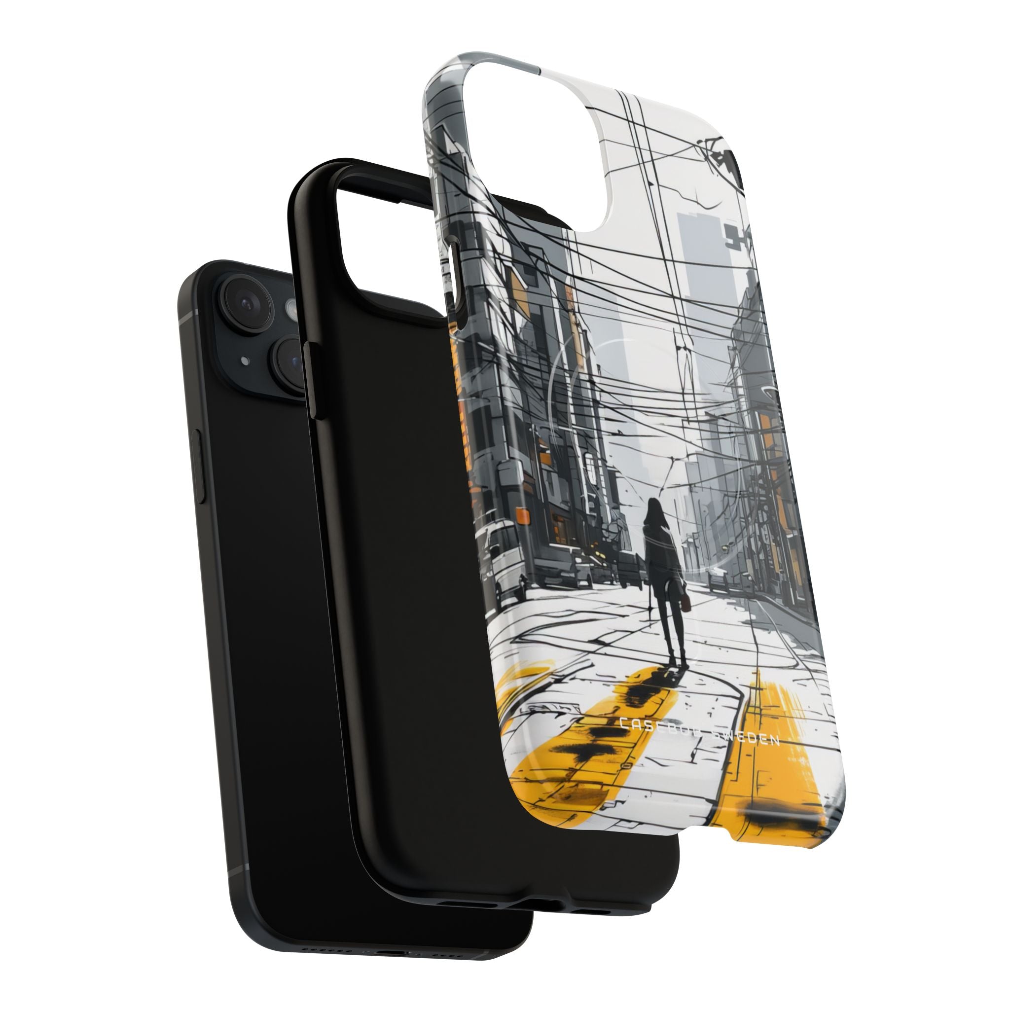 Urban Noir Streetscape iPhone 15 | Tough+ Phone Case