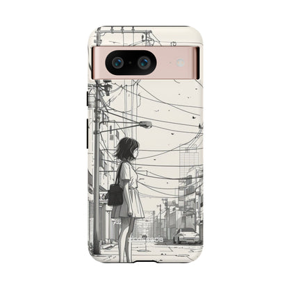 Urban Solitude Sketch - Phone Case for Google Pixel