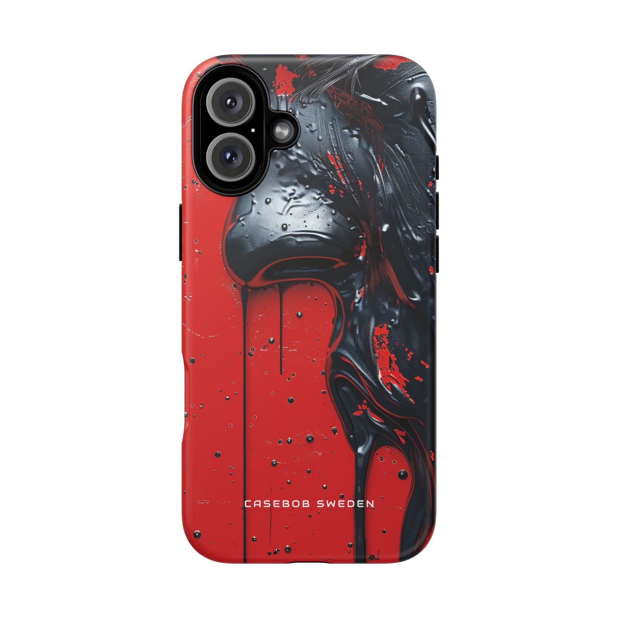 Textured Crimson Bloom iPhone 16 - Tough Phone Case