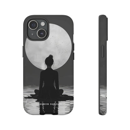 Zen Serenity Moon Reflection iPhone 15 - Tough Phone Case