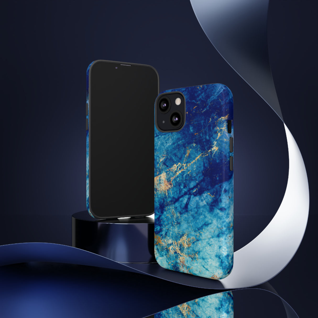 Blue Marble Background - Protective Phone Case