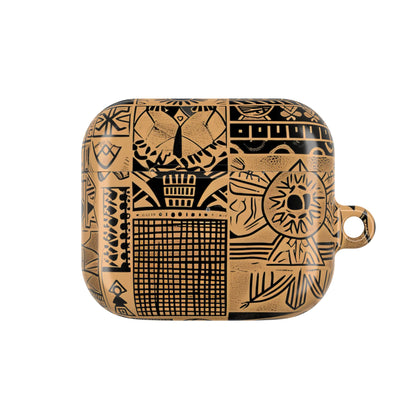 Celestial Faces Brown - AirPods Case