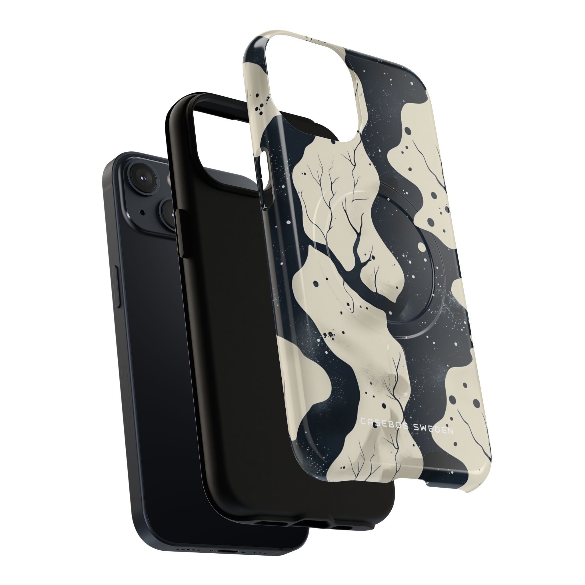 Organic Fluid Silhouettes with Cosmic Depth iPhone 14 | Tough+ Phone Case