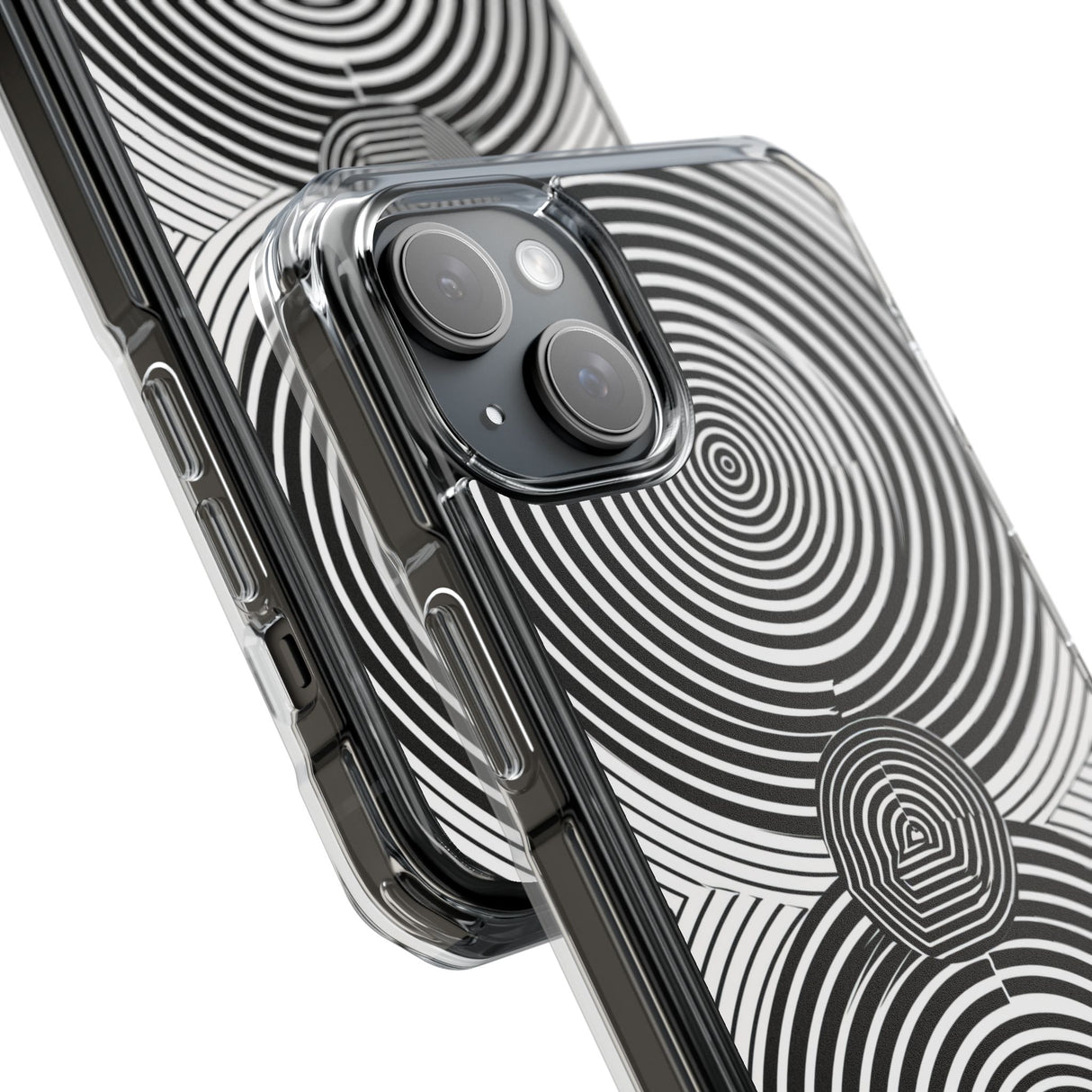 Hypnotic Geometry - Phone Case for iPhone (Clear Impact - Magnetic)