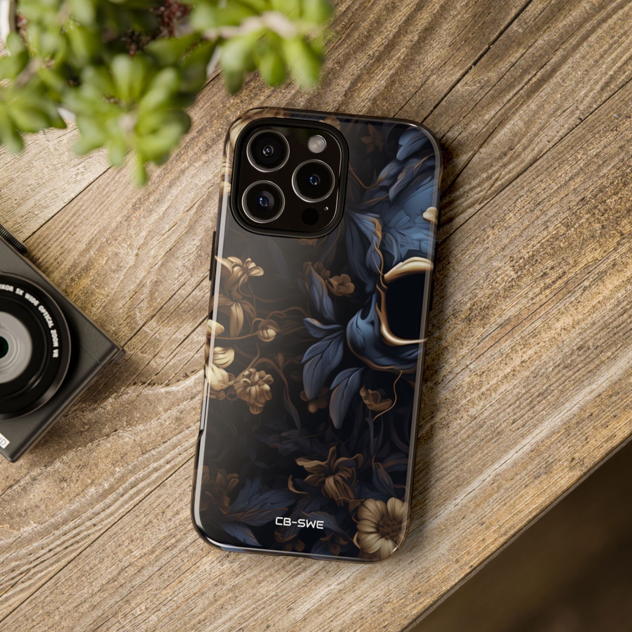 Gothic Floral Skull - iPhone Case