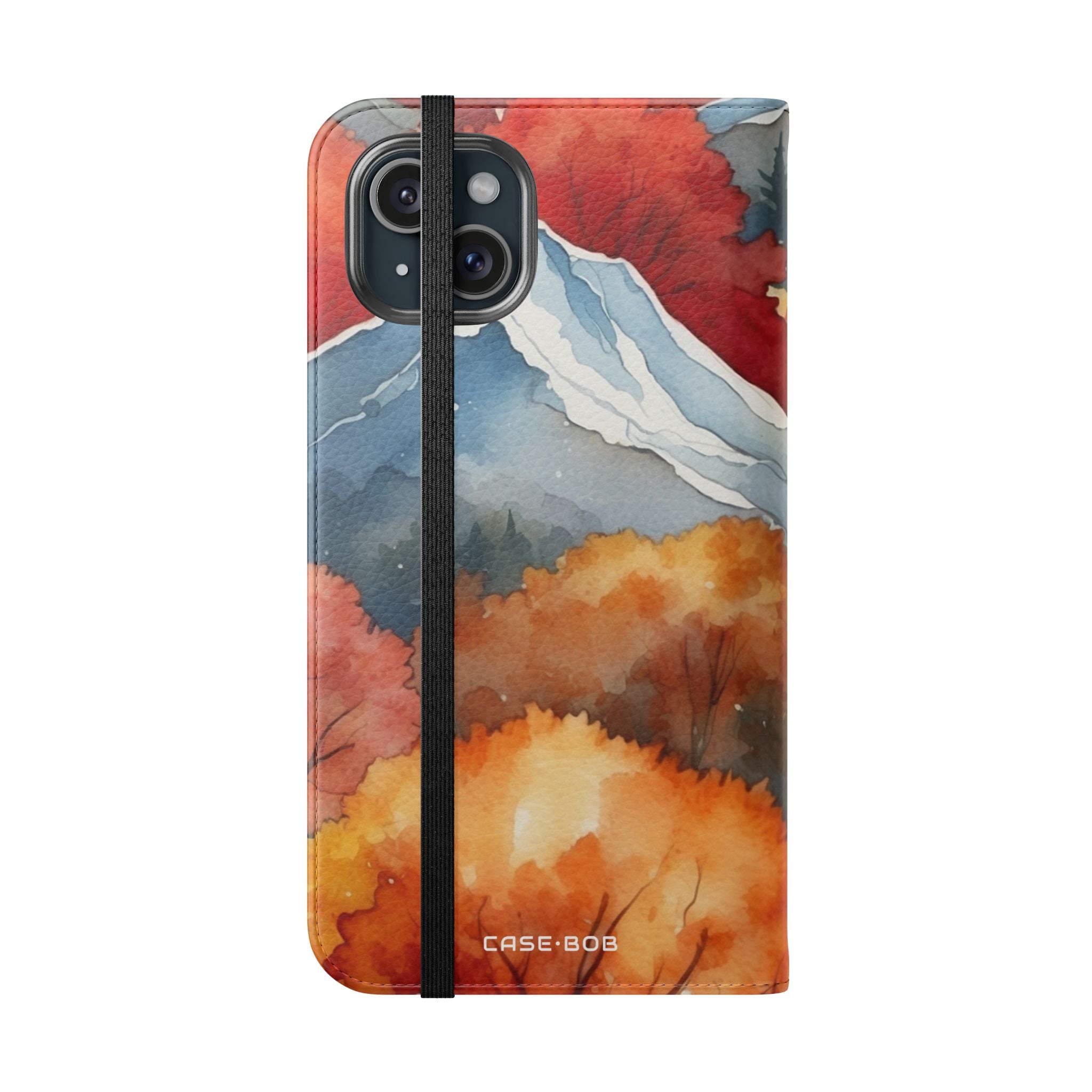 Snowcapped Ember Mountains - iPhone 15 Plus Case - Wallet