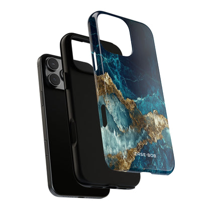Jagged Gold Split iPhone 16 Pro Max Case - Tough