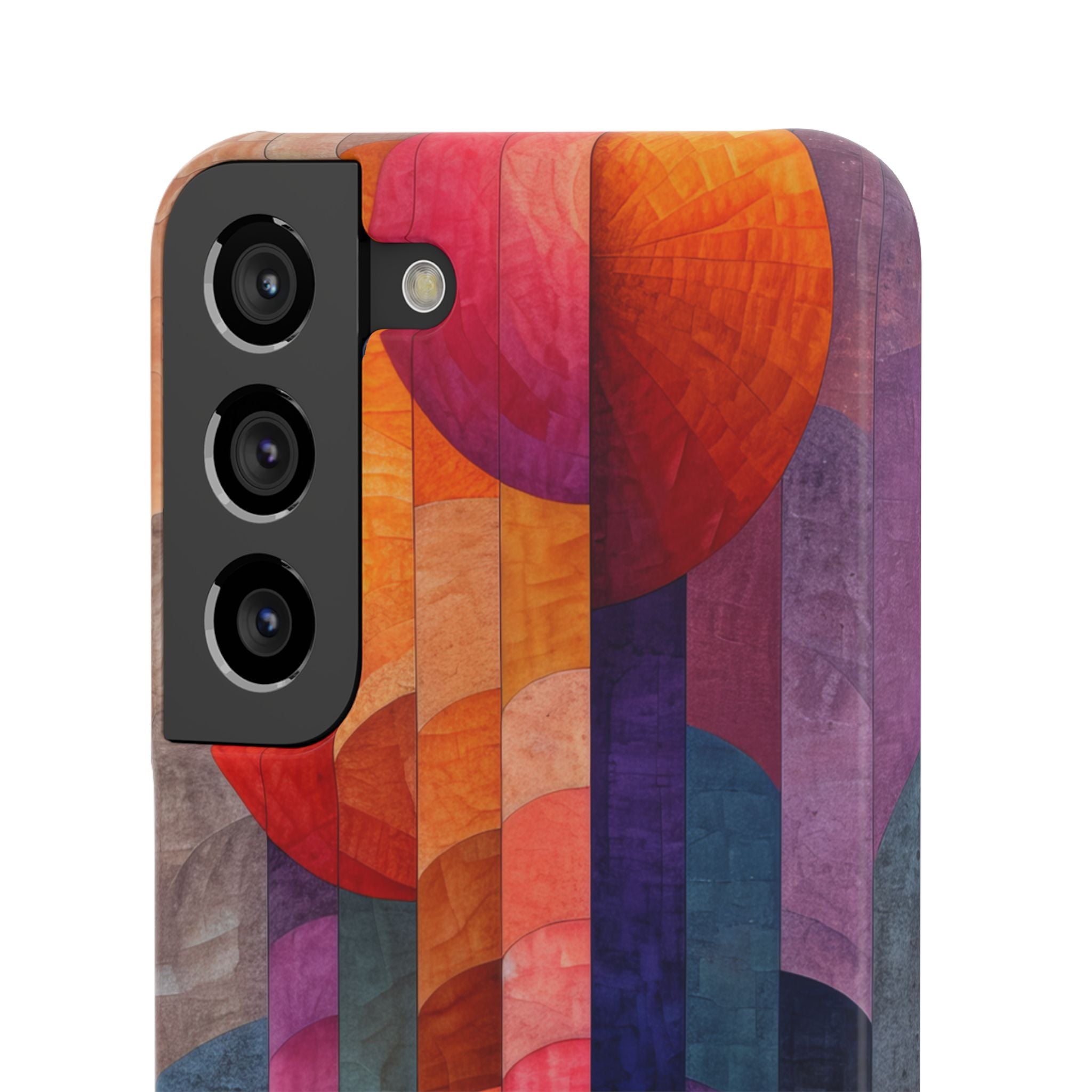 Purple Orange Abstract - Slim Samsung S22 Phone Case