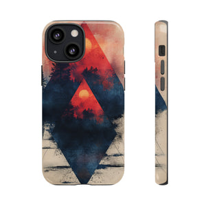 Pastel Triangle Forest Dusk - Protective Phone Case