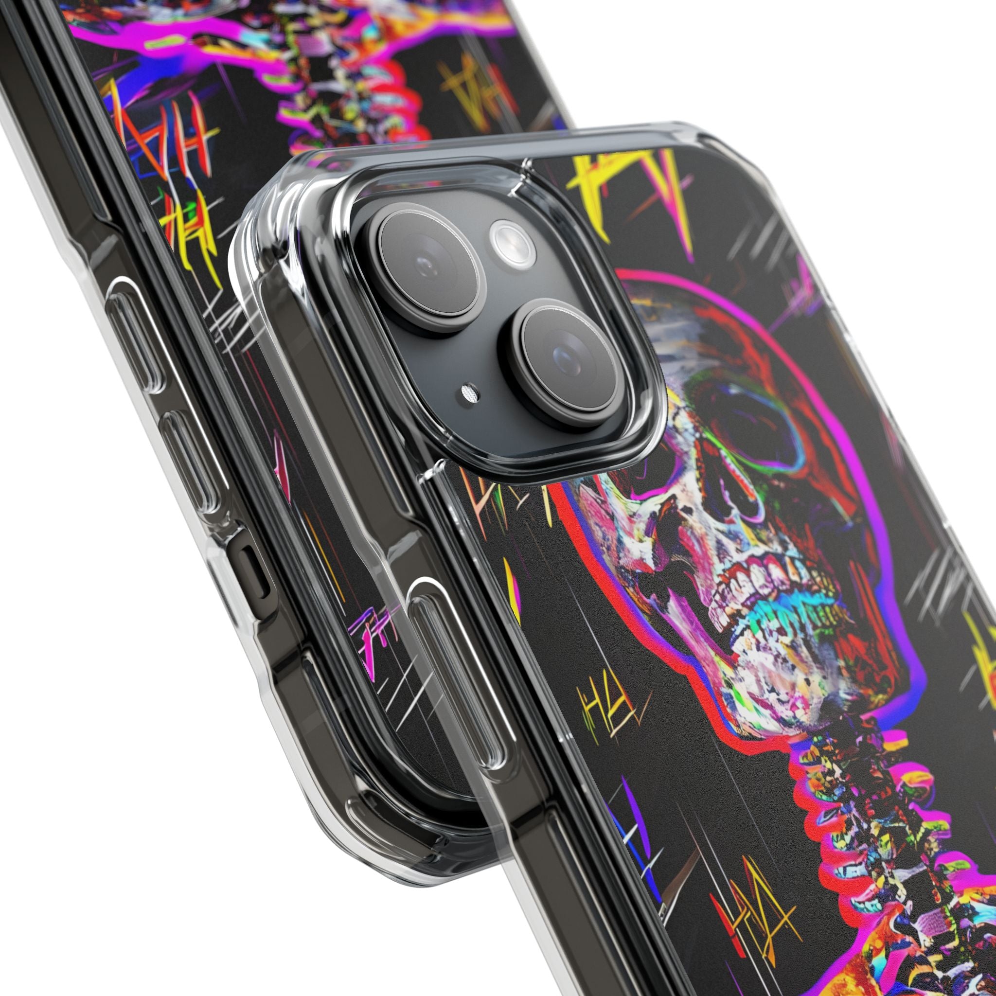 Neon Skeleton Chaos iPhone Case - Impact