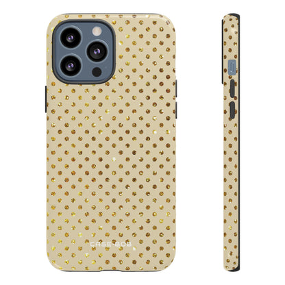 Gold Sparkle Grid iPhone 13 Pro Max Case - Tough