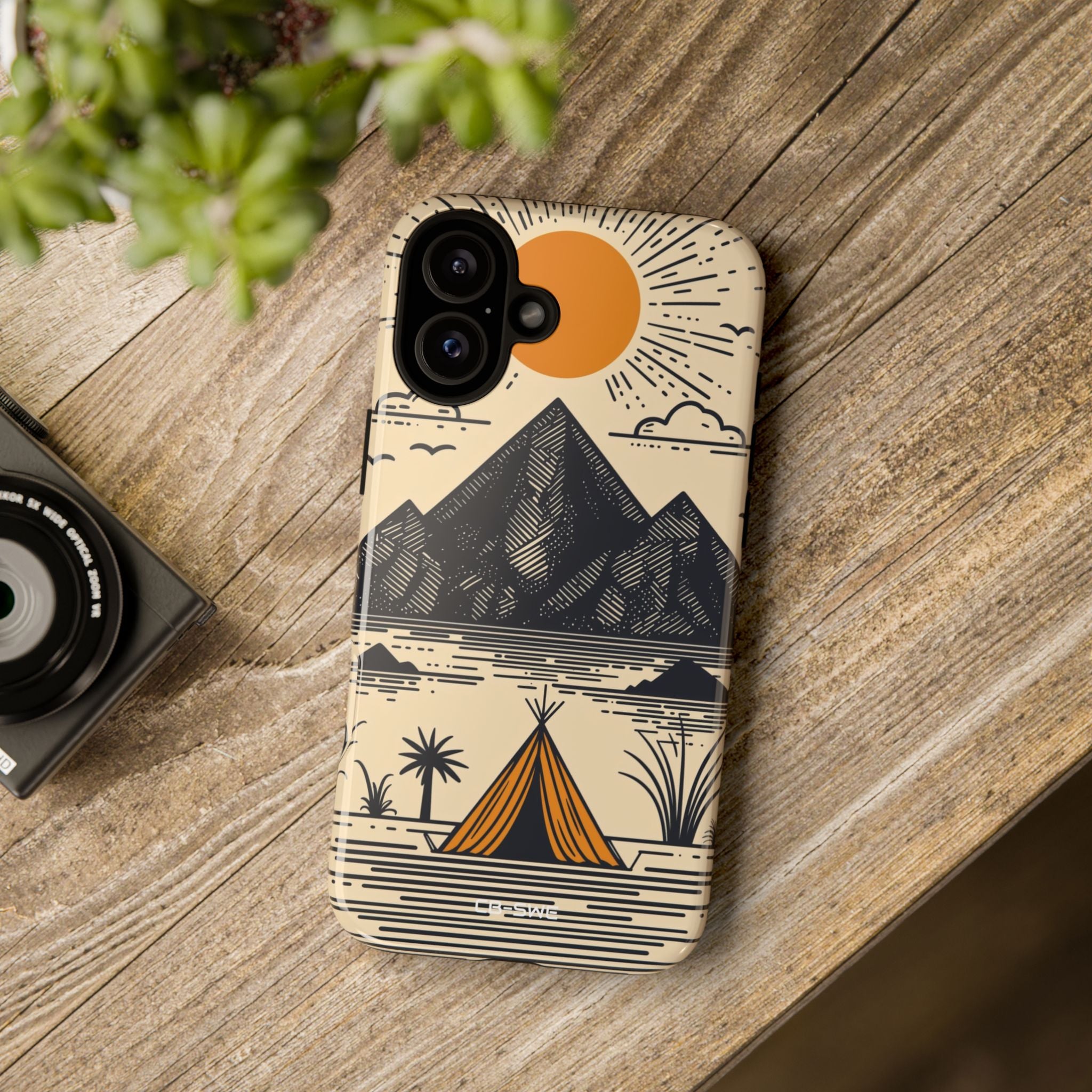 Golden Tent Awaits - iPhone Case